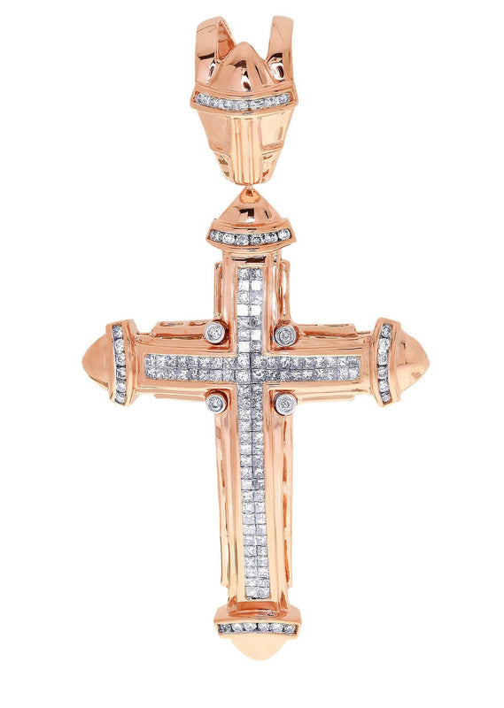 Diamond Cross Pendant| 1.72 Carats| 16.97 Grams