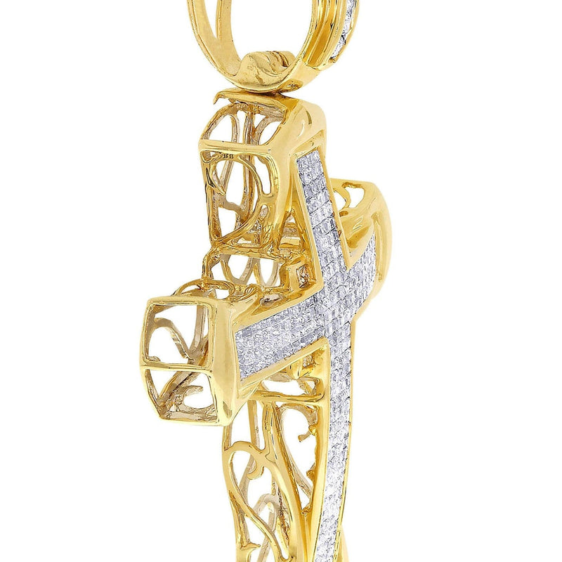 Diamond Cross Pendant| 4.48 Carats| 13.17 Grams