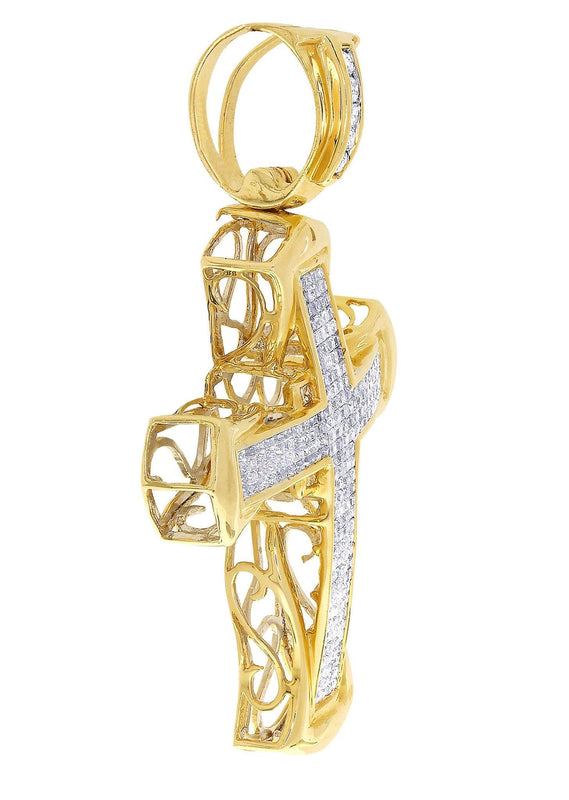 Diamond Cross Pendant| 4.48 Carats| 13.17 Grams