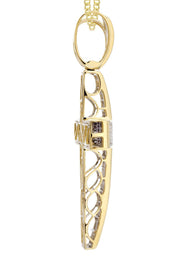 14 Yellow Gold Diamond Cross Necklace  | 5.53 Carats