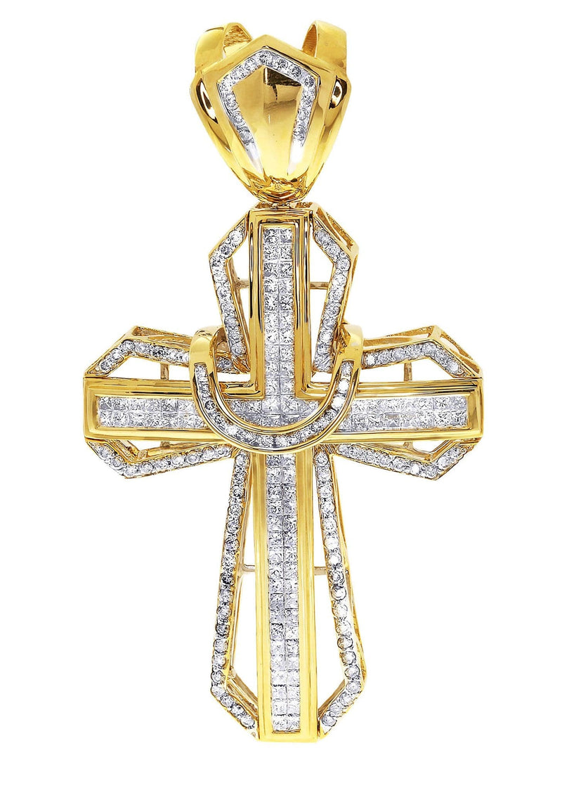 Diamond Cross Pendant| 4.11 Carats| 21.23 Grams