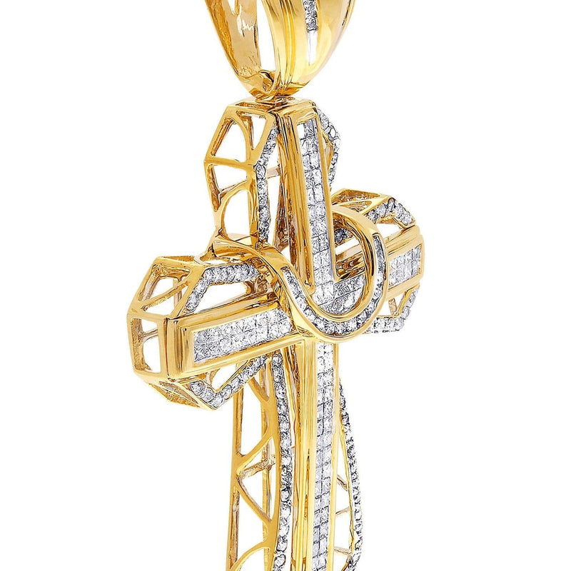 Diamond Cross Pendant| 4.11 Carats| 21.23 Grams