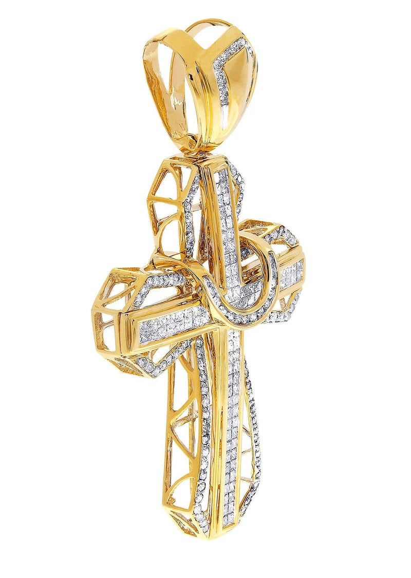 Diamond Cross Pendant| 4.11 Carats| 21.23 Grams