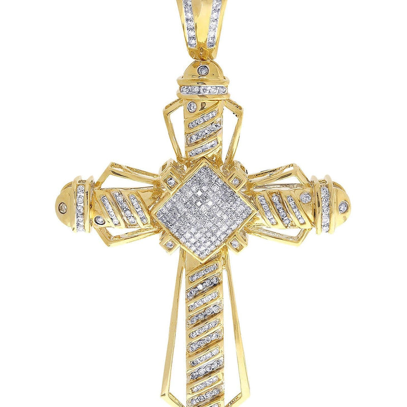 Diamond Cross Pendant| 1.89 Carats| 20.43 Grams