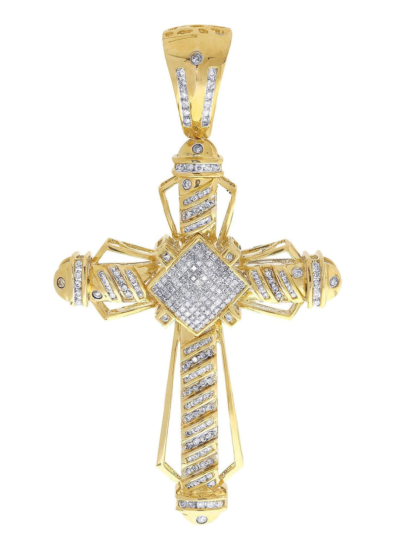 Diamond Cross Pendant| 1.89 Carats| 20.43 Grams