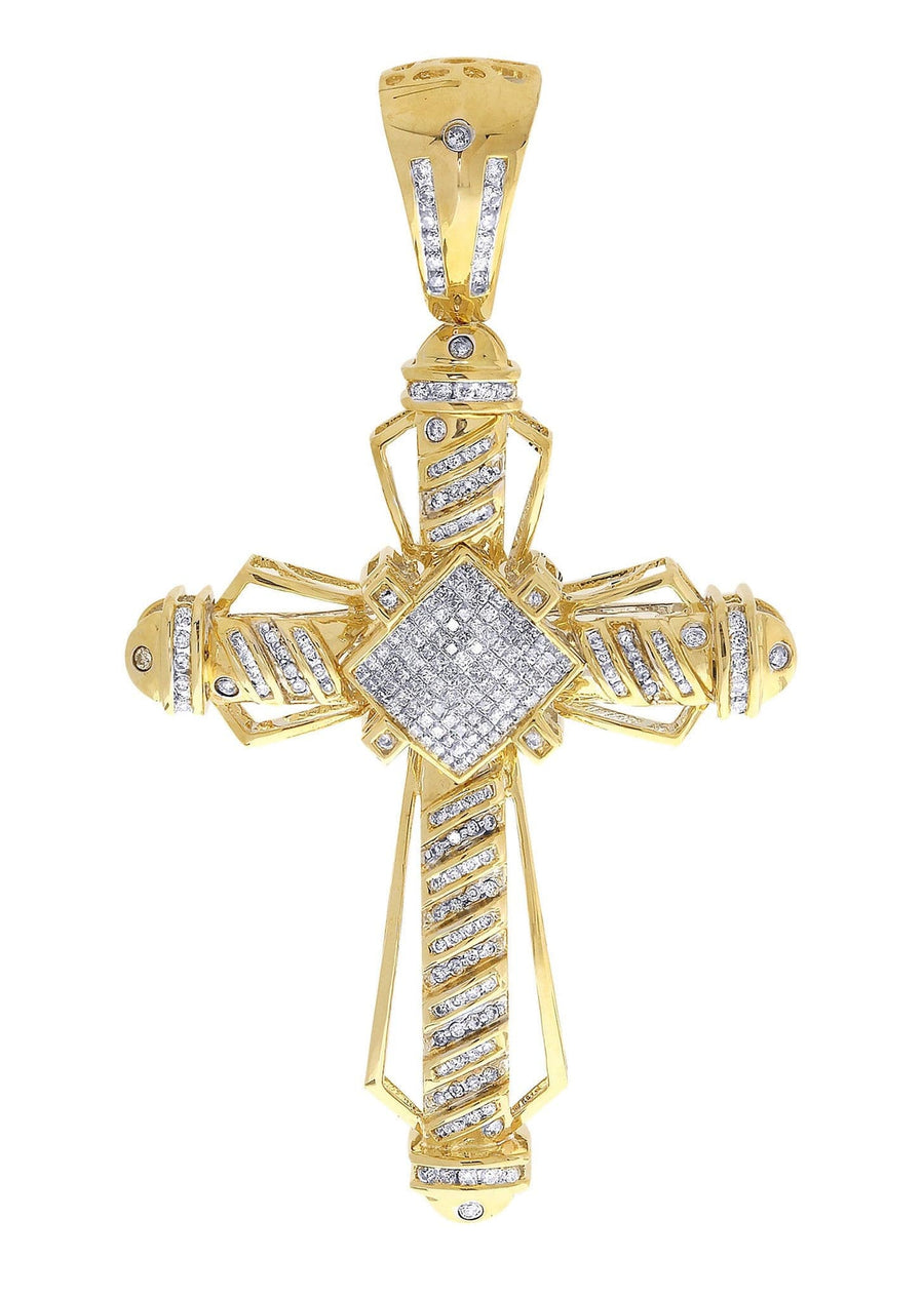 Diamond Cross Pendant| 1.89 Carats| 20.43 Grams