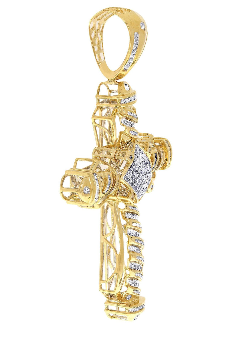 Diamond Cross Pendant| 1.89 Carats| 20.43 Grams