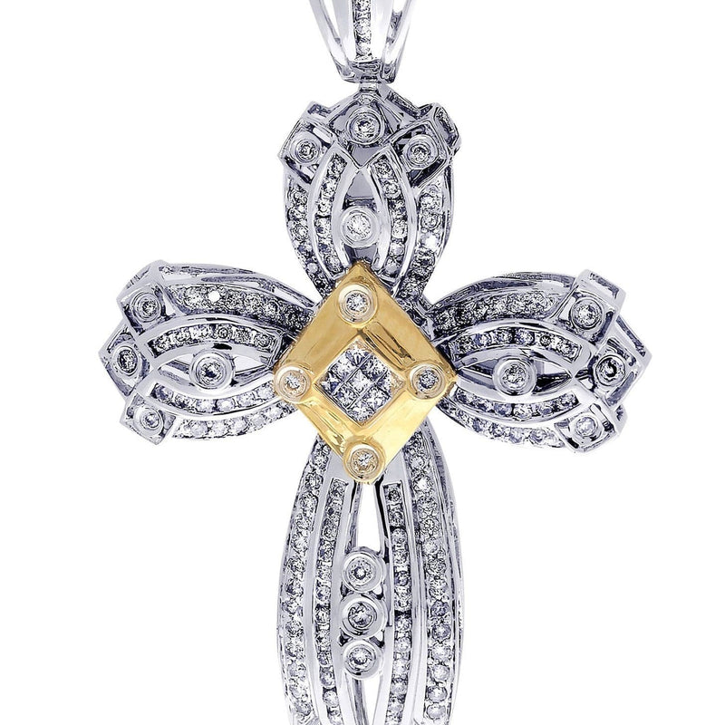 Diamond Cross Pendant| 1.9 Carats| 15.47 Grams