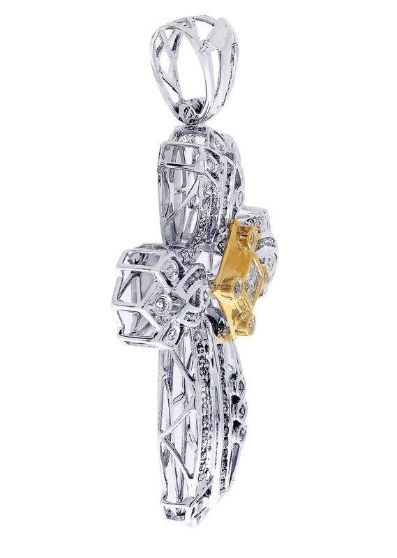 Diamond Cross Pendant| 1.9 Carats| 15.47 Grams
