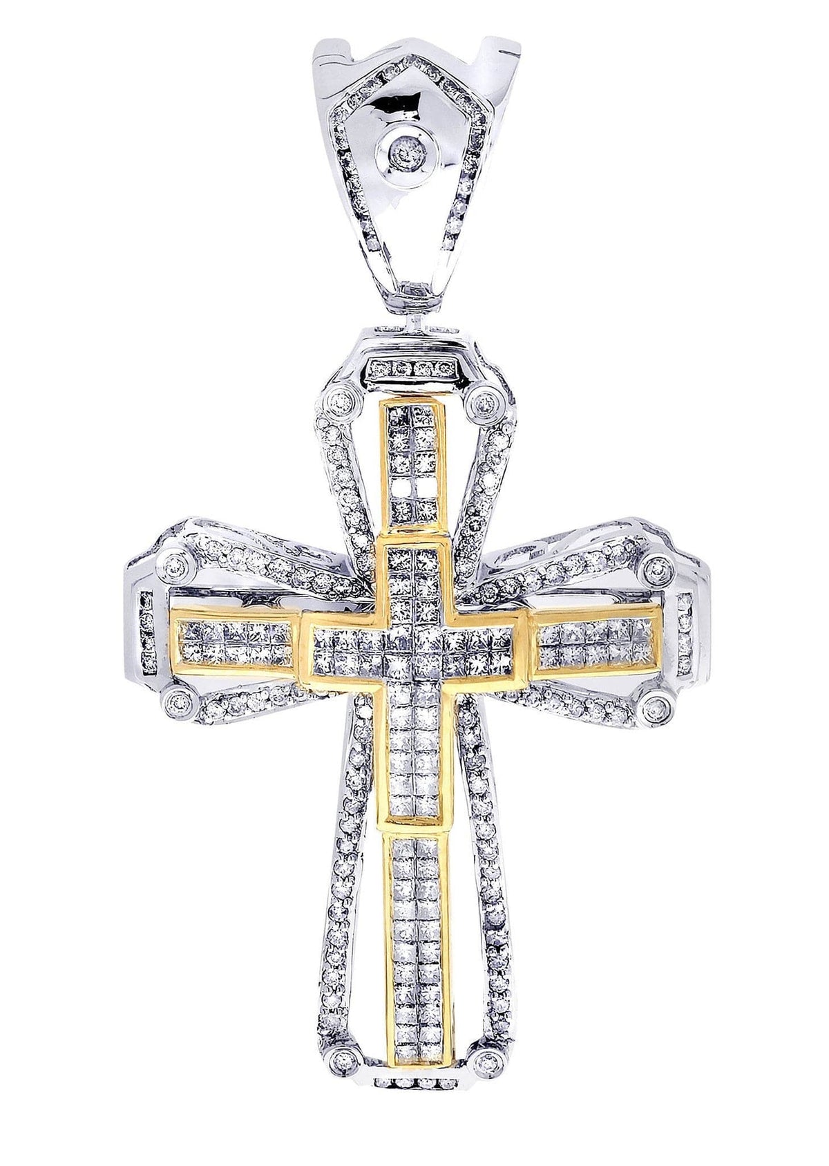 Diamond Cross Pendant| 2.92 Carats| 15.33 Grams