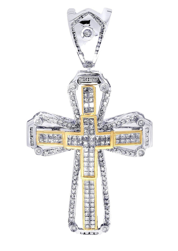 Diamond Cross Pendant| 2.92 Carats| 15.33 Grams