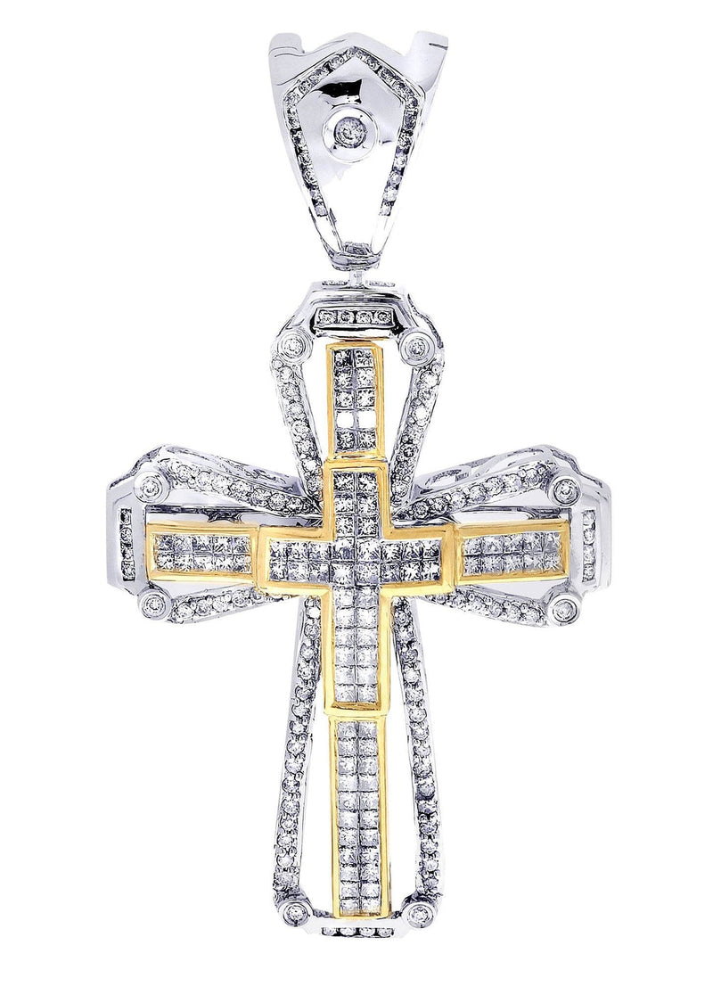 Diamond Cross Pendant| 2.92 Carats| 15.33 Grams