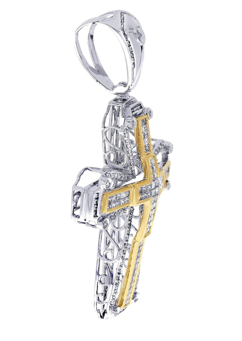 Diamond Cross Pendant| 2.92 Carats| 15.33 Grams
