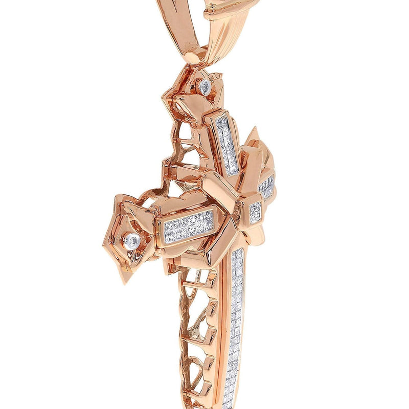 Diamond Cross Pendant| 1.28 Carats| 24.76 Grams