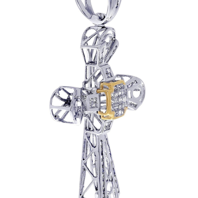 Diamond Cross Pendant| 1.28 Carats| 11.27 Grams