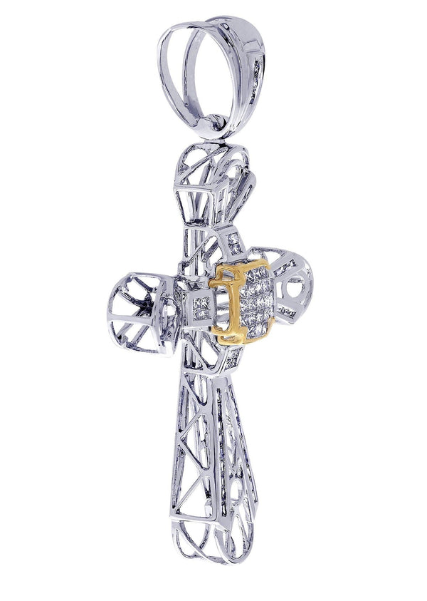 Diamond Cross Pendant| 1.28 Carats| 11.27 Grams