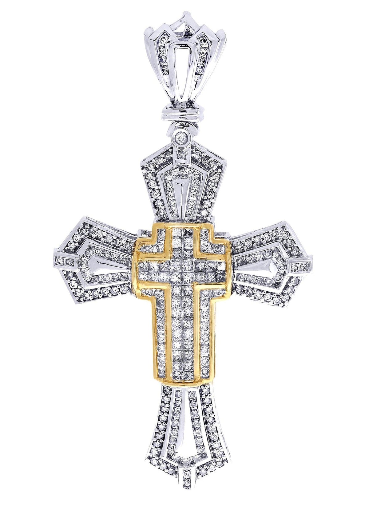 Diamond Cross Pendant| 2.75 Carats| 17.18 Grams
