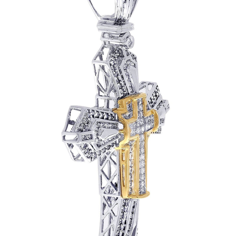 Diamond Cross Pendant| 2.75 Carats| 17.18 Grams