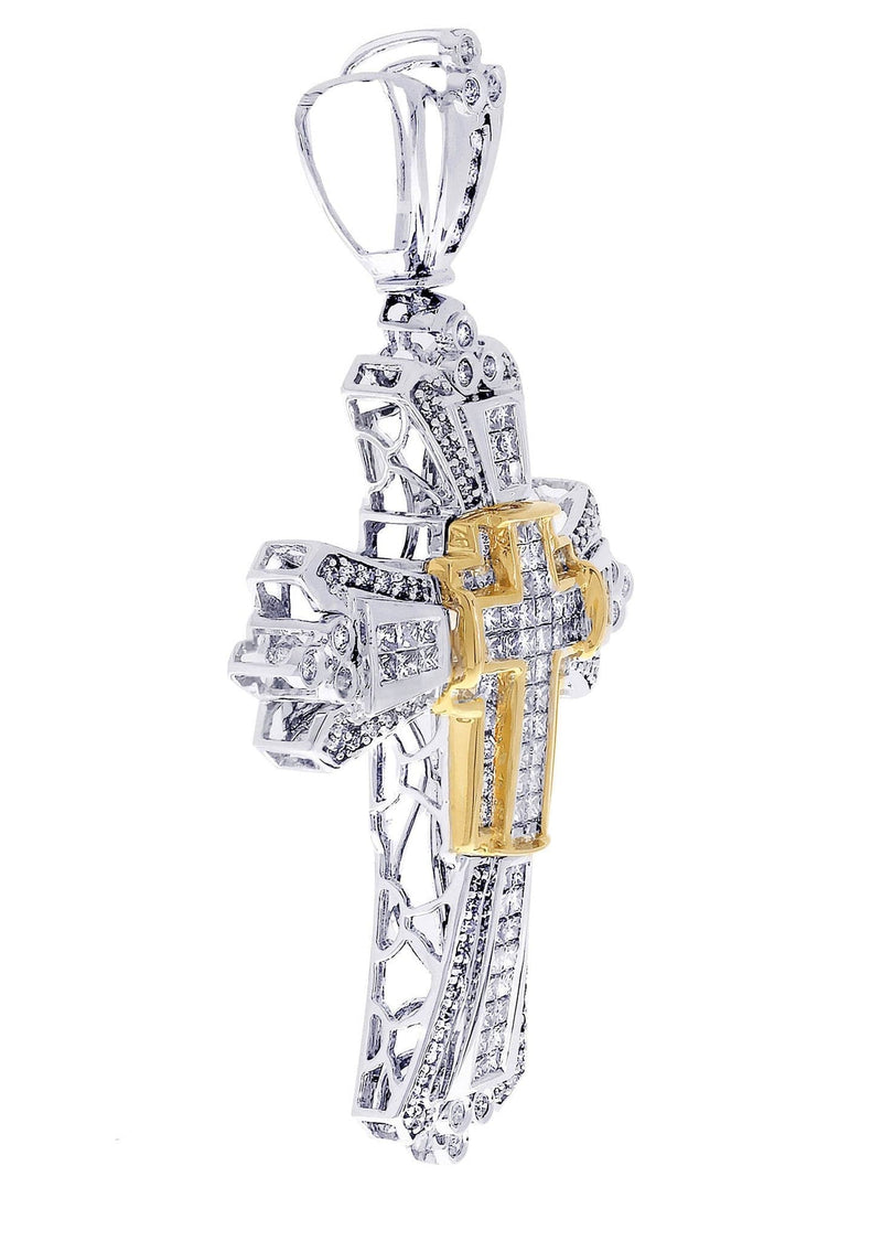 Diamond Cross Pendant| 3.19 Carats| 15.05 Grams