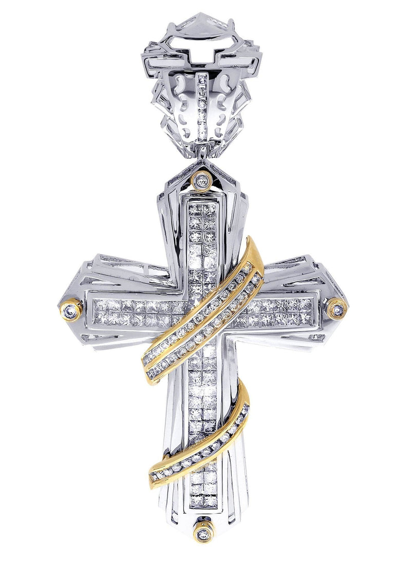 Diamond Cross Pendant| 3.57 Carats| 19.95 Grams