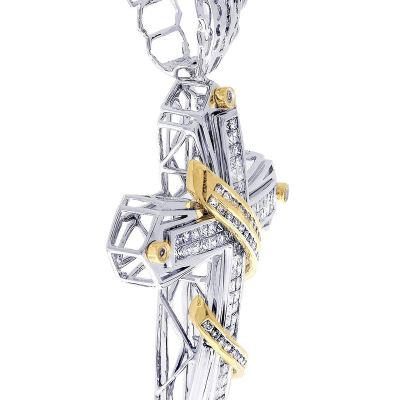 Diamond Cross Pendant| 3.57 Carats| 19.95 Grams