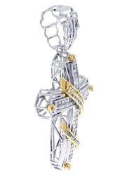 Diamond Cross Pendant| 3.57 Carats| 19.95 Grams