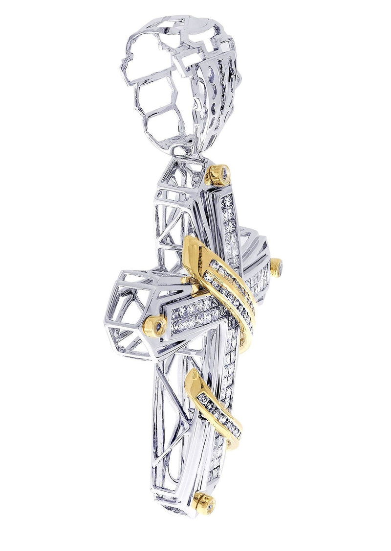Diamond Cross Pendant| 3.57 Carats| 19.95 Grams