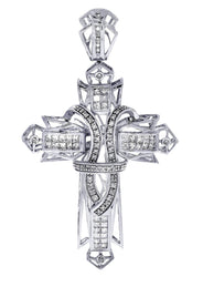Diamond Cross Pendant| 1.72 Carats| 15.36 Grams