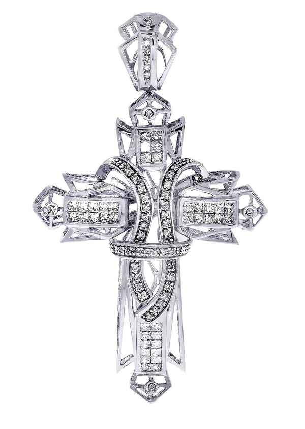 Diamond Cross Pendant| 1.72 Carats| 15.36 Grams