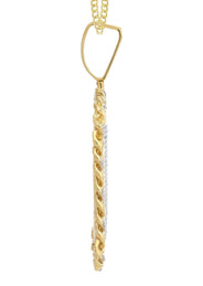 14 Yellow Gold Dog Tag Diamond Necklace | 4.65 Carats