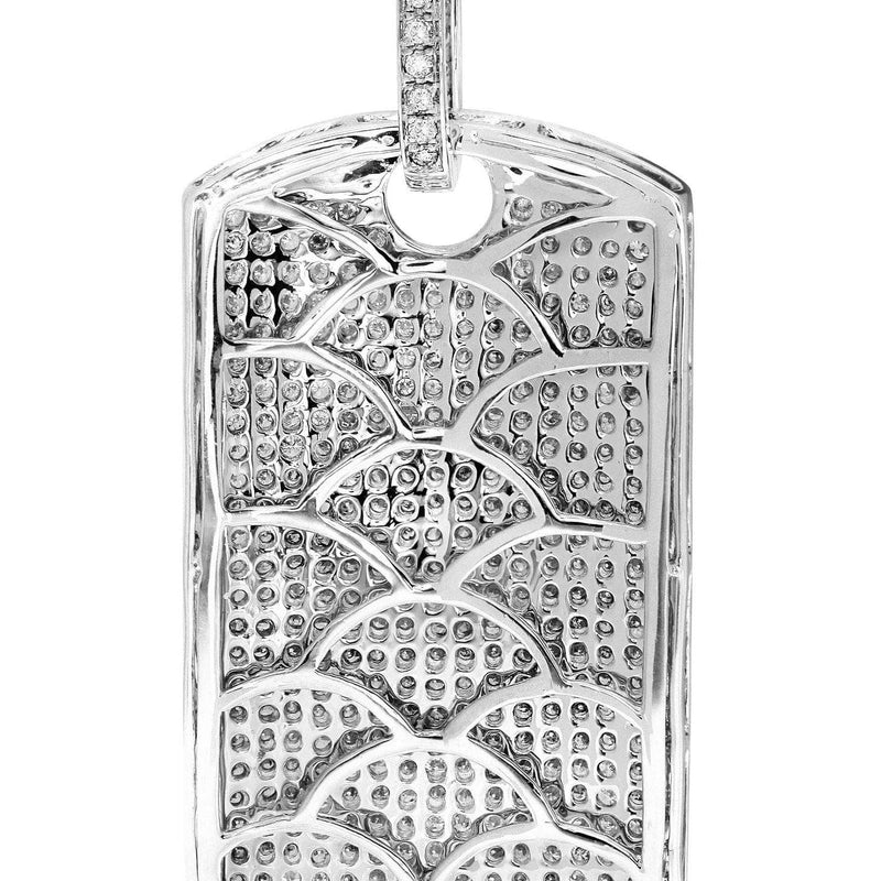 Diamond Dog Tag Pendant | 14.84 Grams | 5.15 Carats