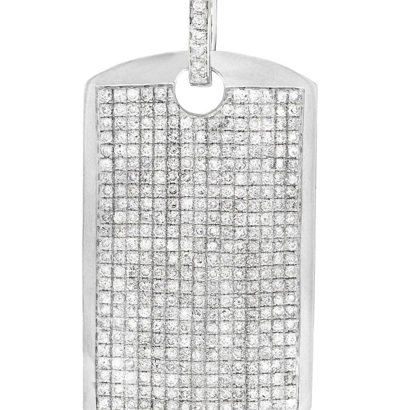 Diamond Dog Tag Pendant | 14.84 Grams | 5.15 Carats
