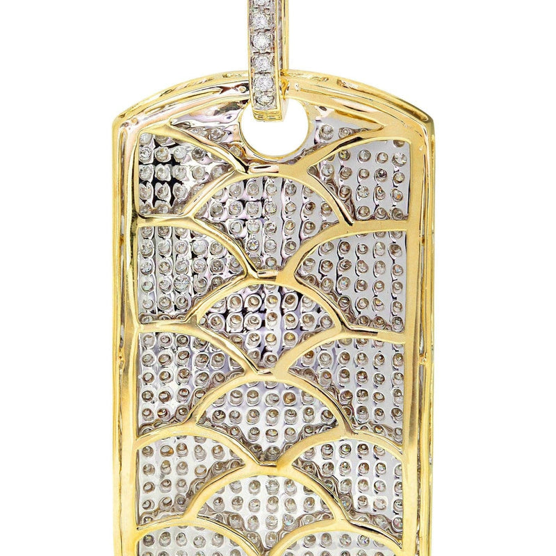 Diamond Dog Tag Pendant | 14.44 Grams | 5.16 Carats