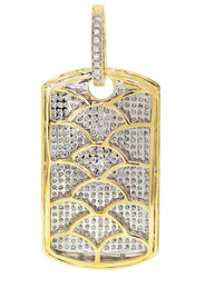 Diamond Dog Tag Pendant | 14.44 Grams | 5.16 Carats