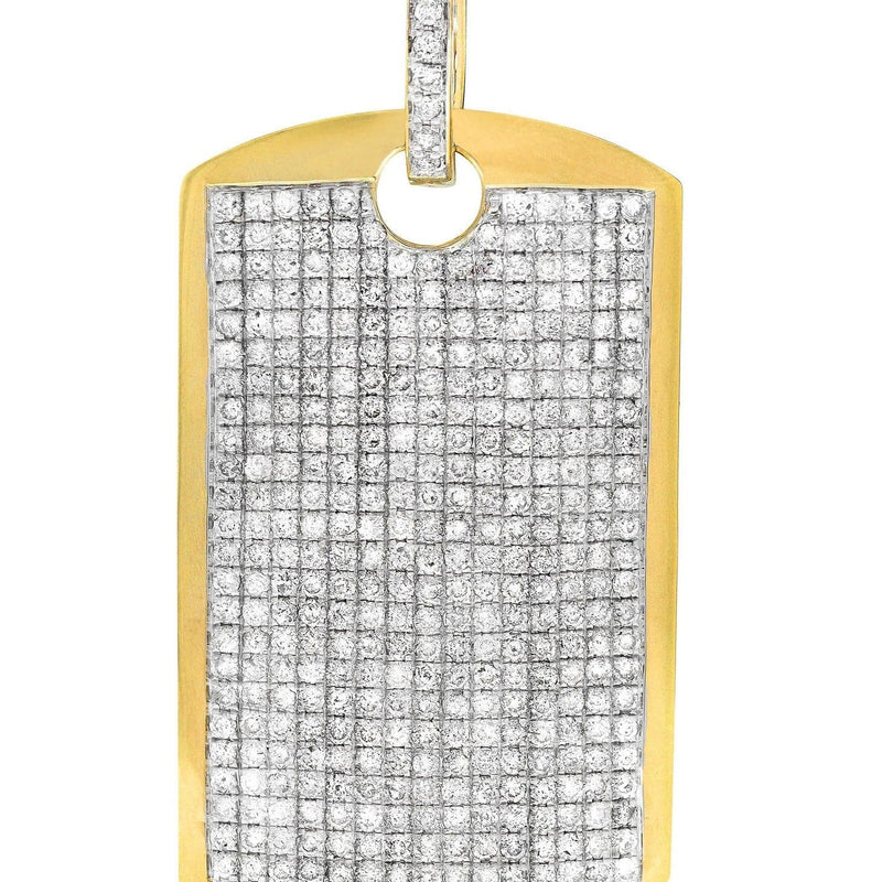 Diamond Dog Tag Pendant | 14.44 Grams | 5.16 Carats
