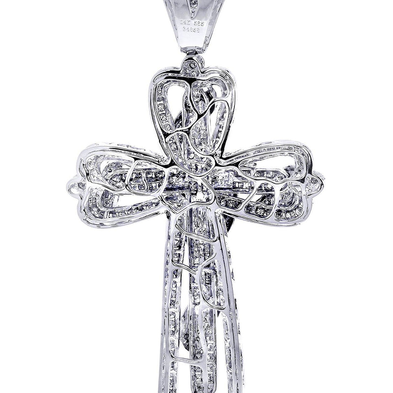 Diamond Cross Pendant| 3.34 Carats| 29.13 Grams