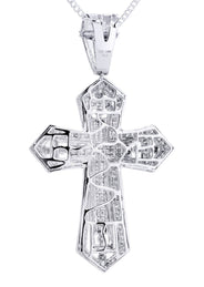 14 White Gold Diamond Cross Necklace  | 2.66 Carats