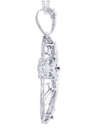 14 White Gold Diamond Cross Necklace  | 2.66 Carats