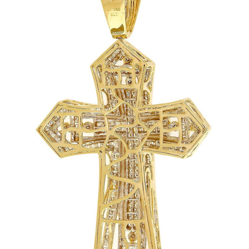 Diamond Cross Pendant| 4.08 Carats| 31.76 Grams