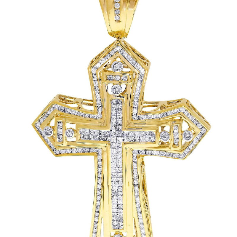 Diamond Cross Pendant| 4.08 Carats| 31.76 Grams