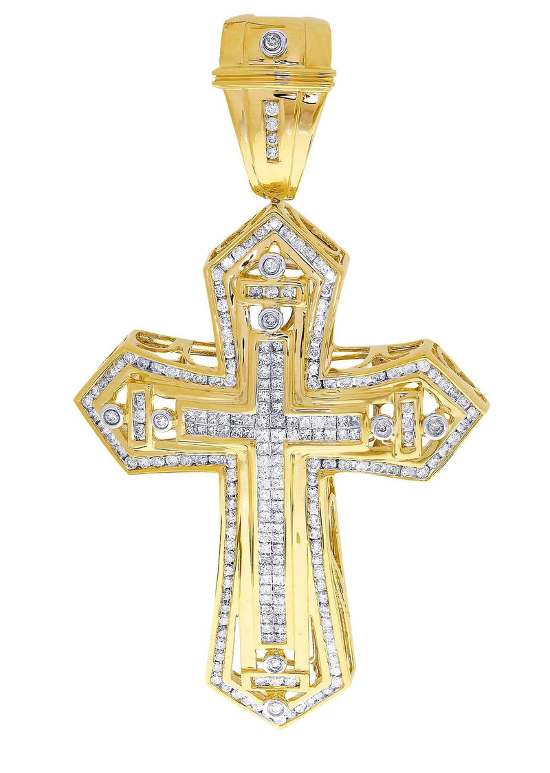 Diamond Cross Pendant| 4.08 Carats| 31.76 Grams