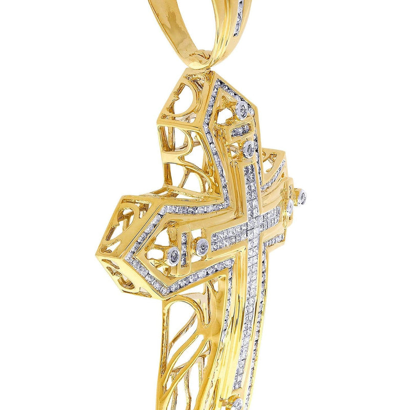 Diamond Cross Pendant| 4.08 Carats| 31.76 Grams