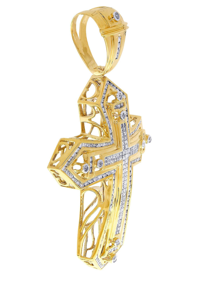 Diamond Cross Pendant| 4.08 Carats| 31.76 Grams