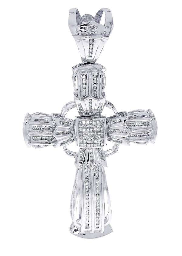 Diamond Cross Pendant| 1.95 Carats| 29.55 Grams