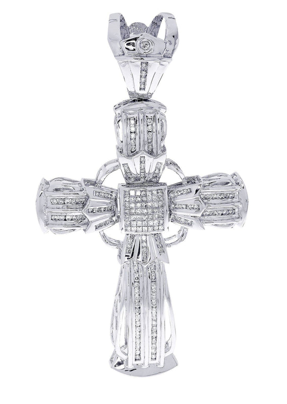 Diamond Cross Pendant| 1.95 Carats| 29.55 Grams