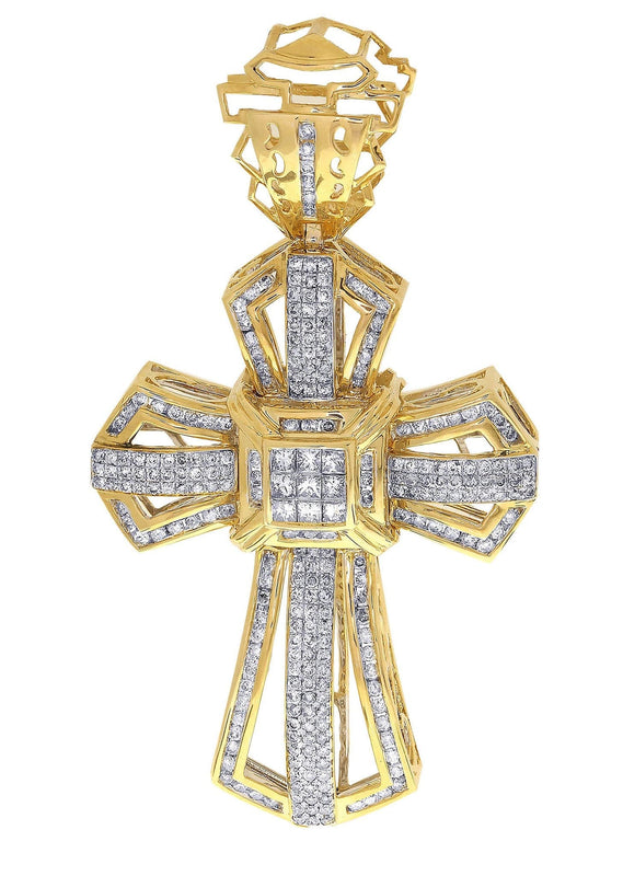 Diamond Cross Pendant| 3.05 Carats| 22.98 Grams