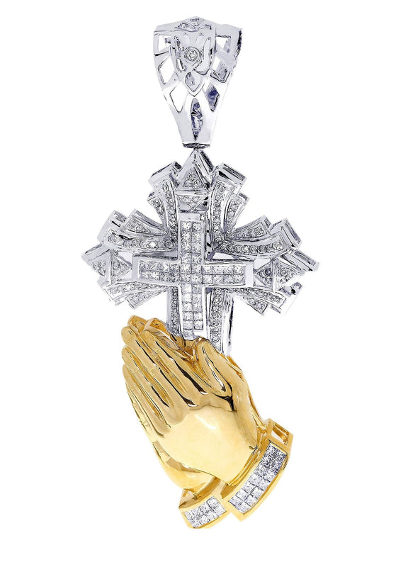 Diamond Cross Pendant| 3.1 Carats| 34.13 Grams