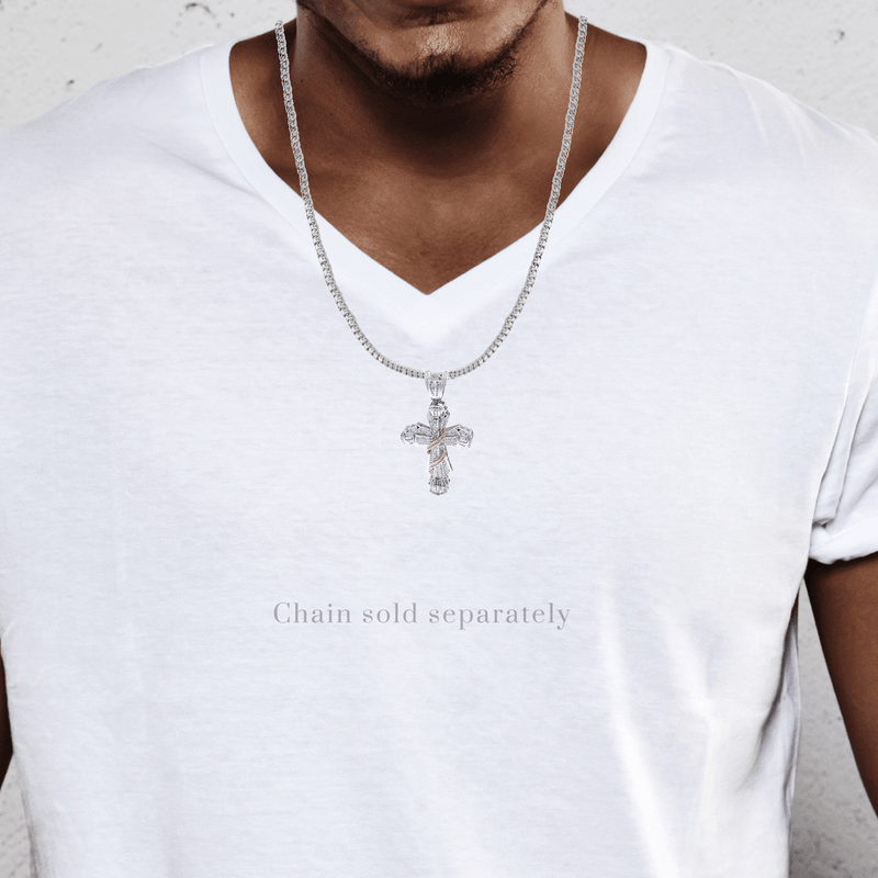 Diamond Cross Pendant| 3.3 Carats| 23.19 Grams