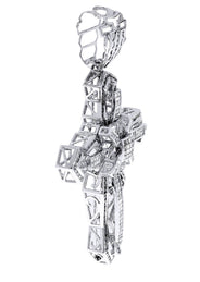 Diamond Cross Pendant| 3.15 Carats| 26.7 Grams