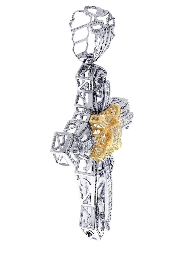 Diamond Cross Pendant| 3.15 Carats| 26.44 Grams